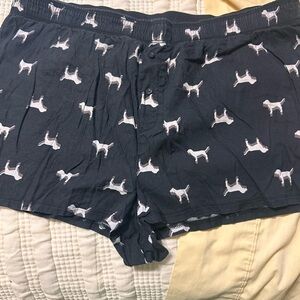 Pink by Victoria secret Dog Print Boxer Shorts size xl
